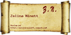 Zelina Ninett névjegykártya